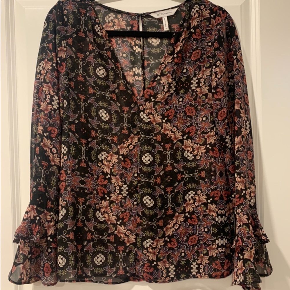 BCBG Floral Blouse